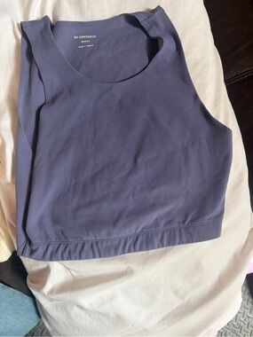 Cooperative muted purple tee with printed logo